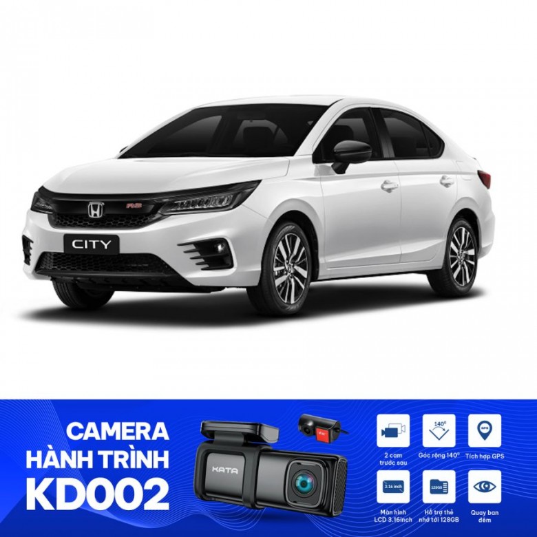 Dự án lắp cam hành trình VAVA Dual 2 mắt trước sau cho Honda City